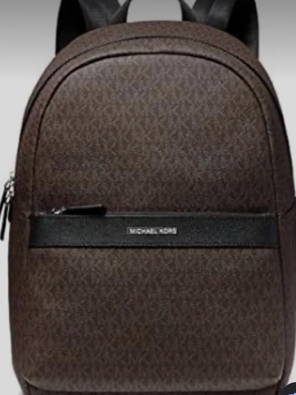 Michael Kors Brown Logo Backpack with Black Trim